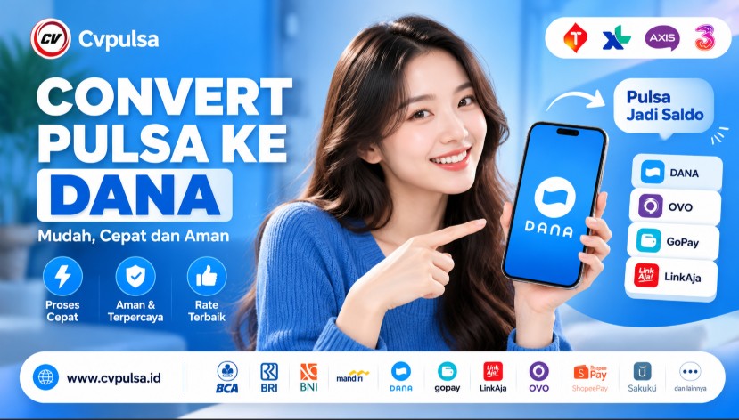 Convert Pulsa Ke Dana ( E-Wallet ) Rate Tinggi !